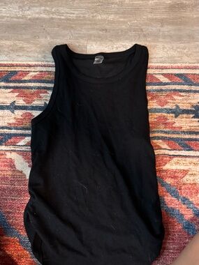 Black Ribbed Tank Top